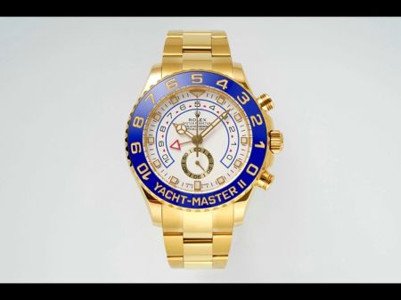 KF Factory Swiss 7750 Rolex Yacht-Master II 904L Yellow Gold Watch 44mm 